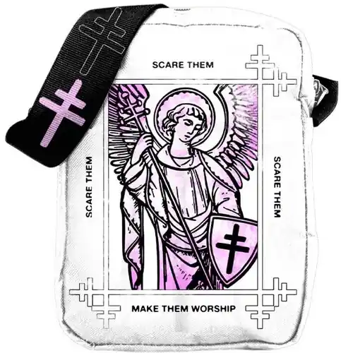Warranty Included Rocksax President Angel Logo Crossbody Bag White