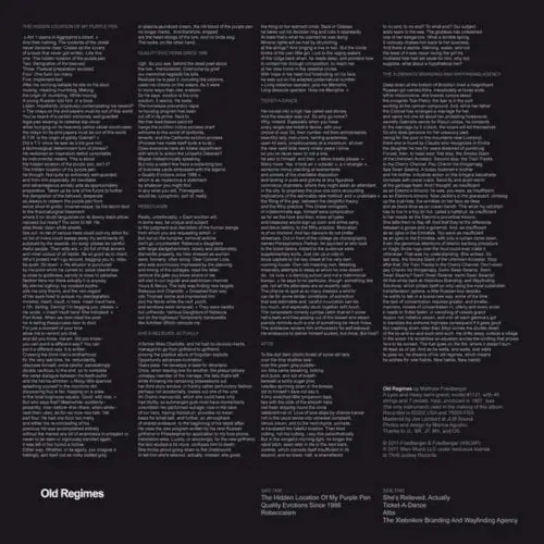 Clearance Matthew Friedberger - Old Regimes (LP)