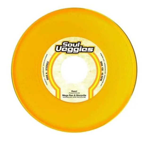 Big Sale MEGA RAN & STORYVILLE - REACT (YELLOW 7INCH/LIMITED) (Vinyl LP)